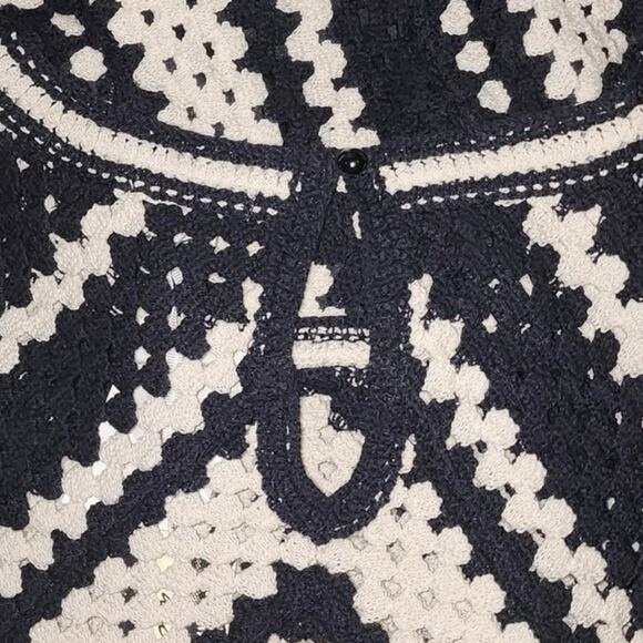 Anthropologie Navy and White Chevron Dress - Picture 9 of 9